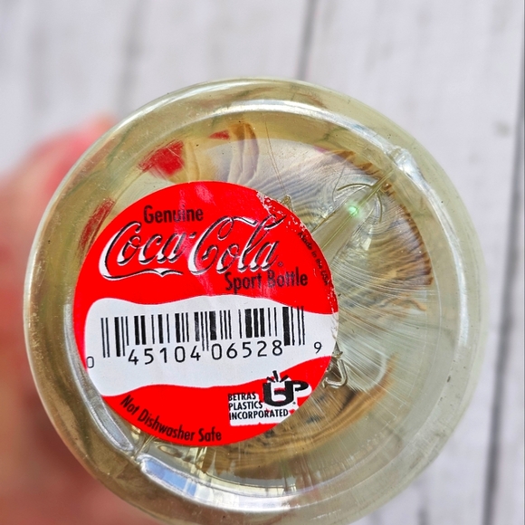 VINTAGE COCA COLA COKE Genuine Sport Bottle Plastic Cup Red Lid & Straw - Picture 8 of 8